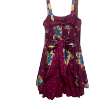 NWT Marc By Marc Jacobs Womens Purple Sleeveless Cotton Floral Empire Dress Size