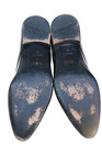 Hugo Boss Italy Gray Patent Leather Perforated Toe Oxford Dress Shoe Men 42=US 9 — photo 5