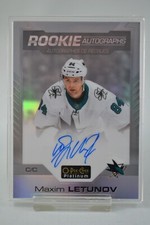 Maxim Letunov 2020-21 O-Pee-Chee Platinum Rookie Autographs Card # R-ML Rainbow