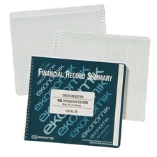 Ekonomik Wirebound Check Registers Accounting System - 40 Sheet[s] - Wire Bound