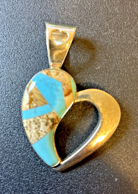 Jay King DTR Turquoise Jasper Heart Pendant