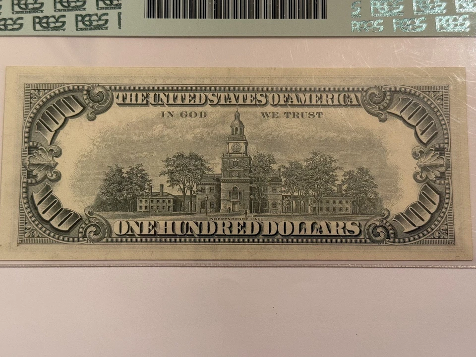 1966 $100 Legal Tender Note Fr. 1550 PCGS 55 Serial A00411255A Red Seal - Image 2 of 4