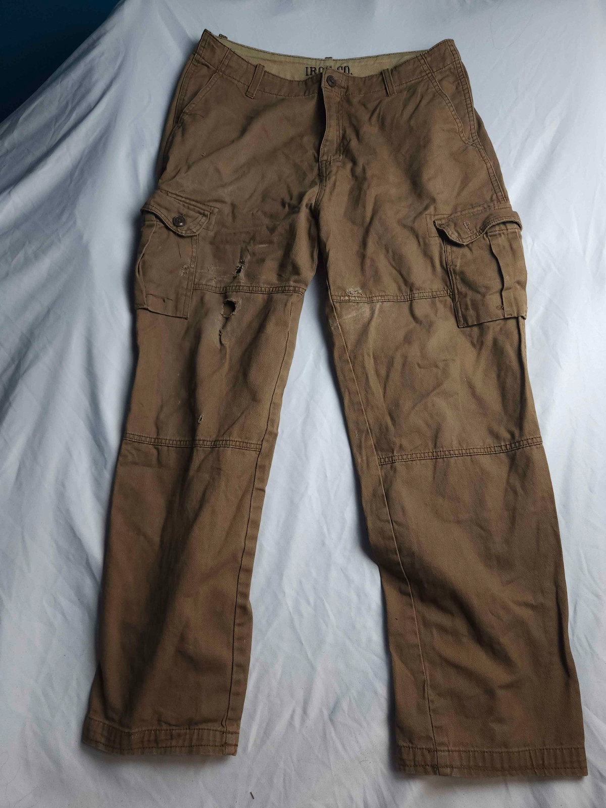 Vintage Y2K Iron Co. Cargo Pants Mens 31x28 Brown Straight Leg Outdoor Gorpcore