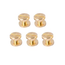 5/10Pcs Height 8mm Leather Craft Chicago Nail Brass Solid Rivets Stud Head N