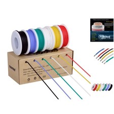 6-Color Flexible 18 AWG Stranded Wire Kit - 13.2ft Lengths for Custom Projects