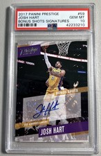 JOSH HART 2017-18 PRESTIGE BONUS SHOTS LAKERS ROOKIE AUTO RC #59 PSA GEM MT 10