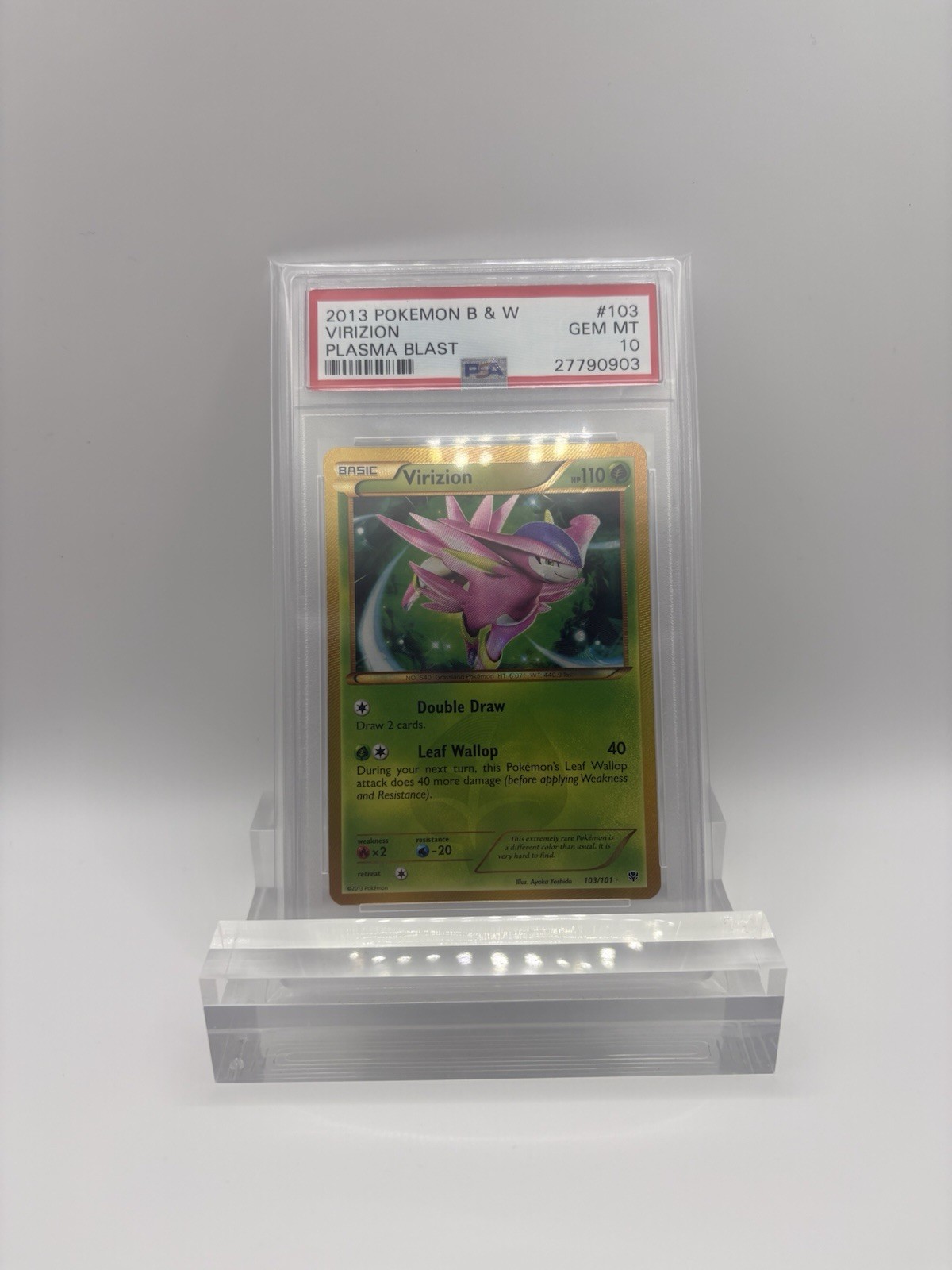 Virizion 2013 Pokemon Black & White Plasma Blast #103 PSA 10