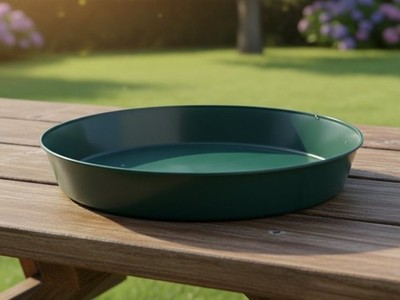 Austin Planter 14 inch( 12.14 inch Base) Plant Saucer Single Hunter Green...