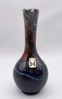 Mid-Century Lava Glaze Haeger Vase 8" Black Signed & Labeled 4001 CHIPPED READ