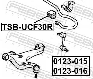 Fits FEBEST TSB-UCF30R REAR STABILIZER BAR BUSH D14  ⭐UK Stock⭐