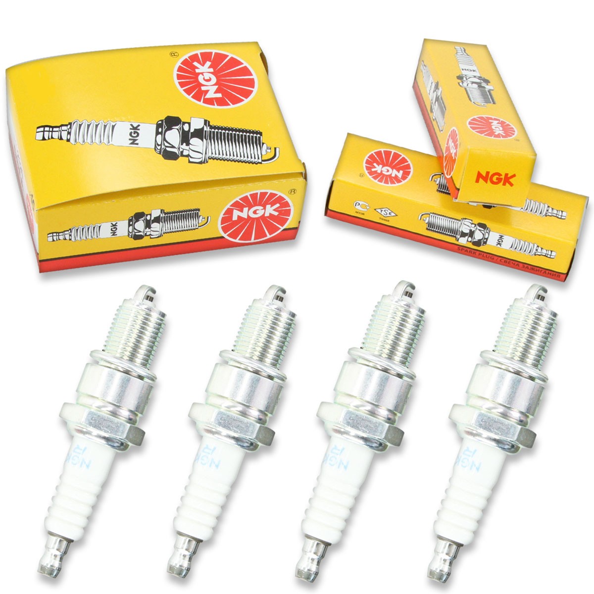 4 pcs NGK Standard Spark Plugs for 1988 Toyota Van Wagon 2.2L L4 - Engine je