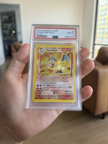 Pokémon Base Set 2 Charizard #4/130 Holo PSA 8 NM-MT