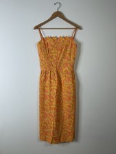 Vintage 1960 s Lilly Pulitzer Dress Women s Orange Yellow Novelty Print Aline