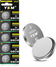 5 Pack CR2025 Battery DL2025 3V Lithium Battery for Car Remote Key Fob Button Ba