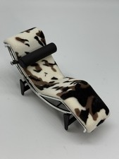 Le Corbusier Chaise Lounge pelle di mucca REAC Giappone casa delle bambole miniatura