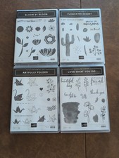 Stampin' Up Lot of 4 Photopolymer Cling Stamp Sets See Description For Titles