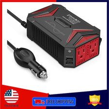 BESTEK 300W Pure Sine Wave Inverter 12V to 110V AC 4.8A Dual USB
