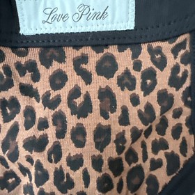 Pink By Victoria&rsquo;s Secret, Small Leopard Love, Pink Thong Panties