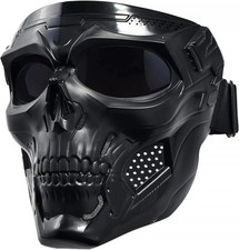 Motorcycle Mask Full Face,Masks Skull Skeleton with Goggles Impact Resistant ...