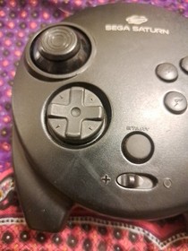 Sega Saturn 3D Wired Controller MK-80117 (Black, OEM) NO CABLE CLEANED