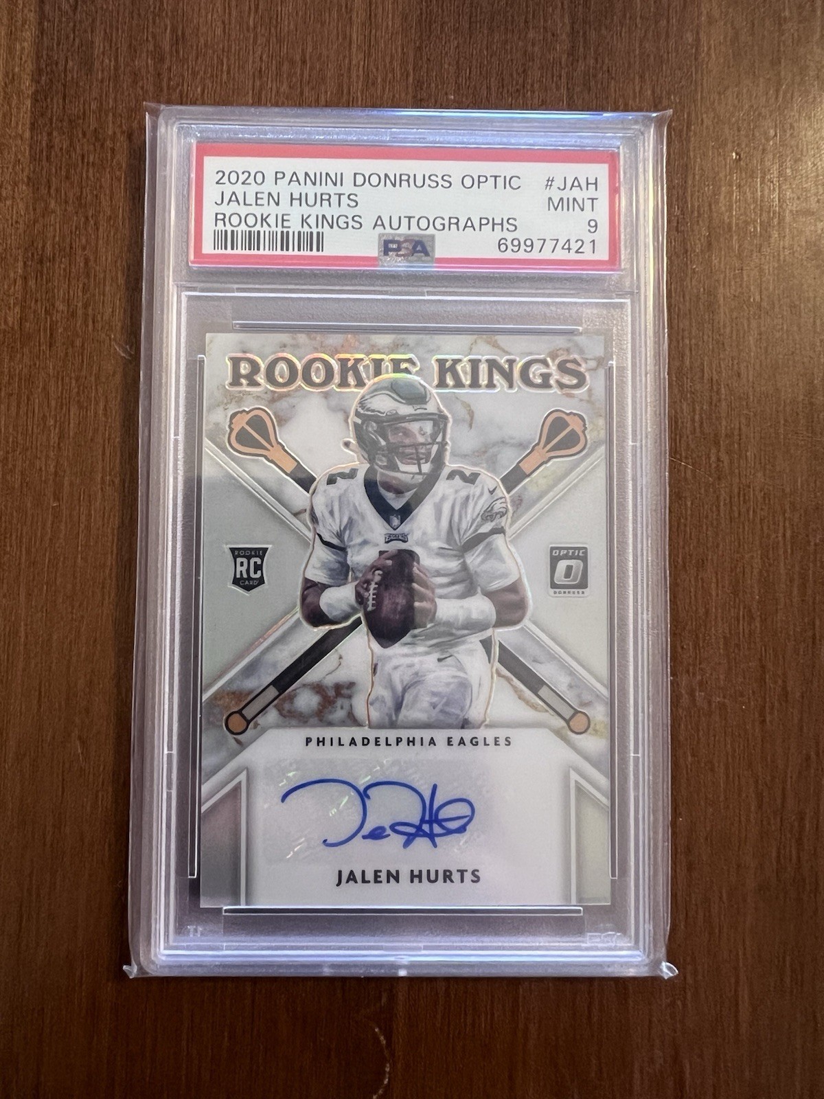2020 Optic Rookie Kings Jalen Hurts Auto /49 Psa 9!!! Eagles SB MVP🔥🔥🔥