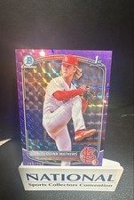 2025 Bowman - Chrome Prospects Quinn Mathews #BCP-25 Purple Geometric Ref /250