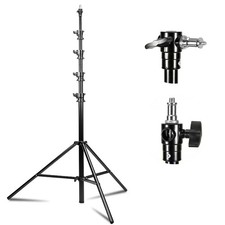 Heavy Duty Light Stand Tripod - 15.7ft Air Cushioned Aluminum Alloy Lighting ...