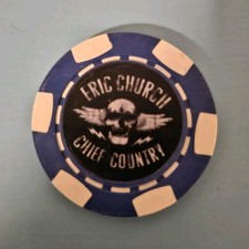 Eric Church Chief Country Blue Casino Chip Collectible Memorabilia