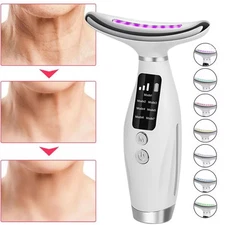 Facial Massager for Face&Neck W/ Sonic Vibration 7 Modes LED Light Deep Clean