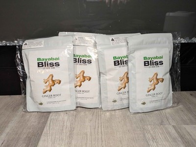 Ginger Root Herbal Tea - Bayabai Bliss Organic -15 Pyramid Sachets Caffeine Free