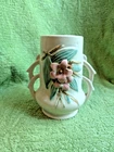vintage McCoy Blossom Time vase pink dogwood double handle no chips or cracks