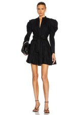 Ulla Johnson Naima Puff Sleeve Tiered Mini Dress Size 2 Missing Original Belt