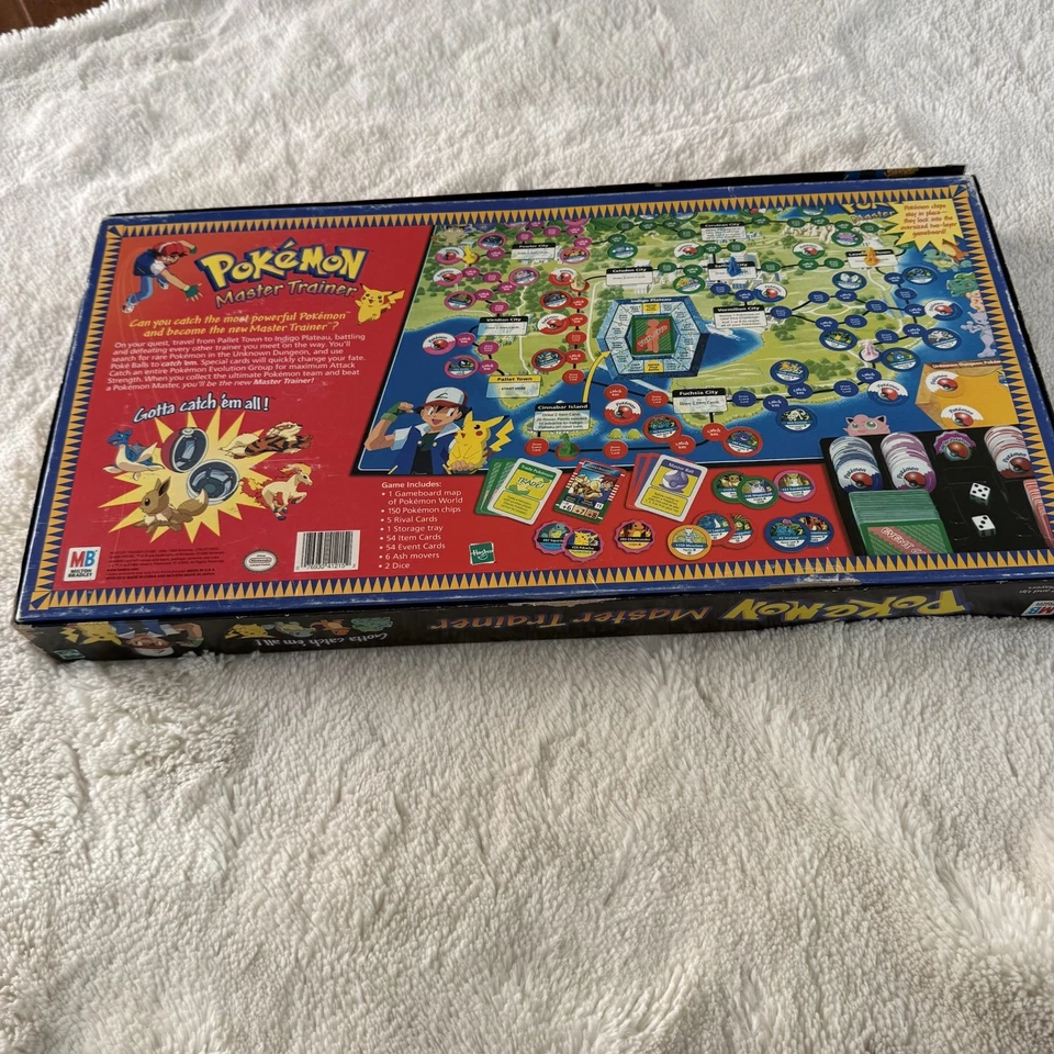 Настольная игра Pokémon Master Trainer 1999 винтаж 90-е Hasbro Milton Bradley - Изображение 2 из 4