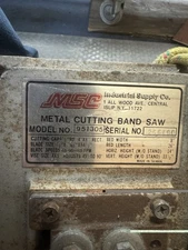 MSC Metal Cutting Band Saw Working/Used With New Blade