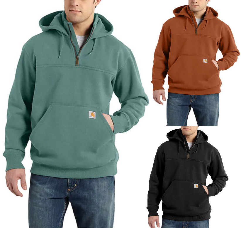 Menu0026#039;s Carhartt Rain Defender Loose Fit Heavyweight 1/4 Zip Hoodie |  S-3XL | eBay