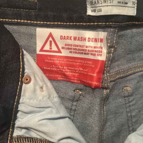 Jeanswest Denim Jeans Jessie High Wasted Wide Leg Dark Indigo Women’s Size 10 - Picture 8 of 13