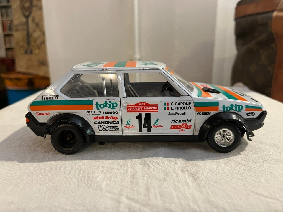 Fiat Ritmo Abarth Burago 1/24 25° RALLYE SANREMO 1983 TOTIP CAPONE PIROLLO rara - Immagine 3 di 4