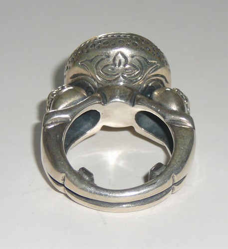 Heavy silver and carnelian ring from Greece, size 6. - Picture 4 of 4