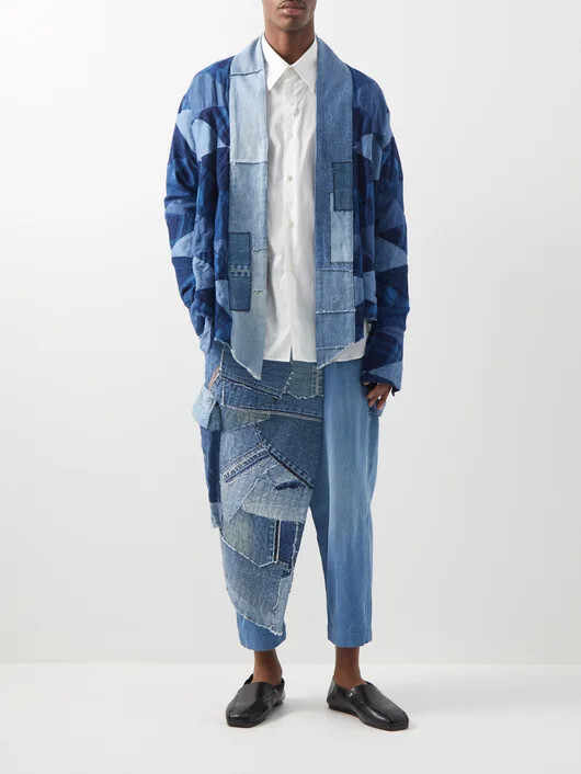 Greg Lauren デニムジャケット Greg Lauren ダメージ デニムジャケット | ブルー | FARFETCH JP