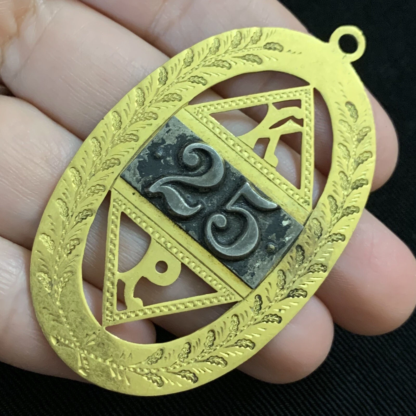 Vtg Kappa Phi Sorority Fraternity 25th Anniversary Pendant Supreme Lodge 2.5”
