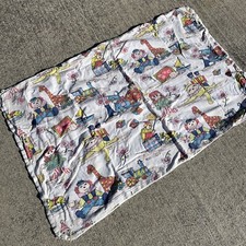 Vintage Raggedy Ann Humpty Dumpty Calico Kitty Jack in Box Crib Blanket   blt7m87
