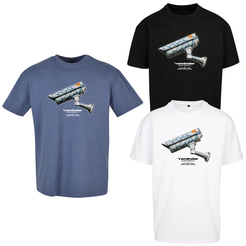 Mister Tee CCTV Oversize Tee T-Shirt Top Shirt Design Print Camera Cam Men - Image 1 of 1