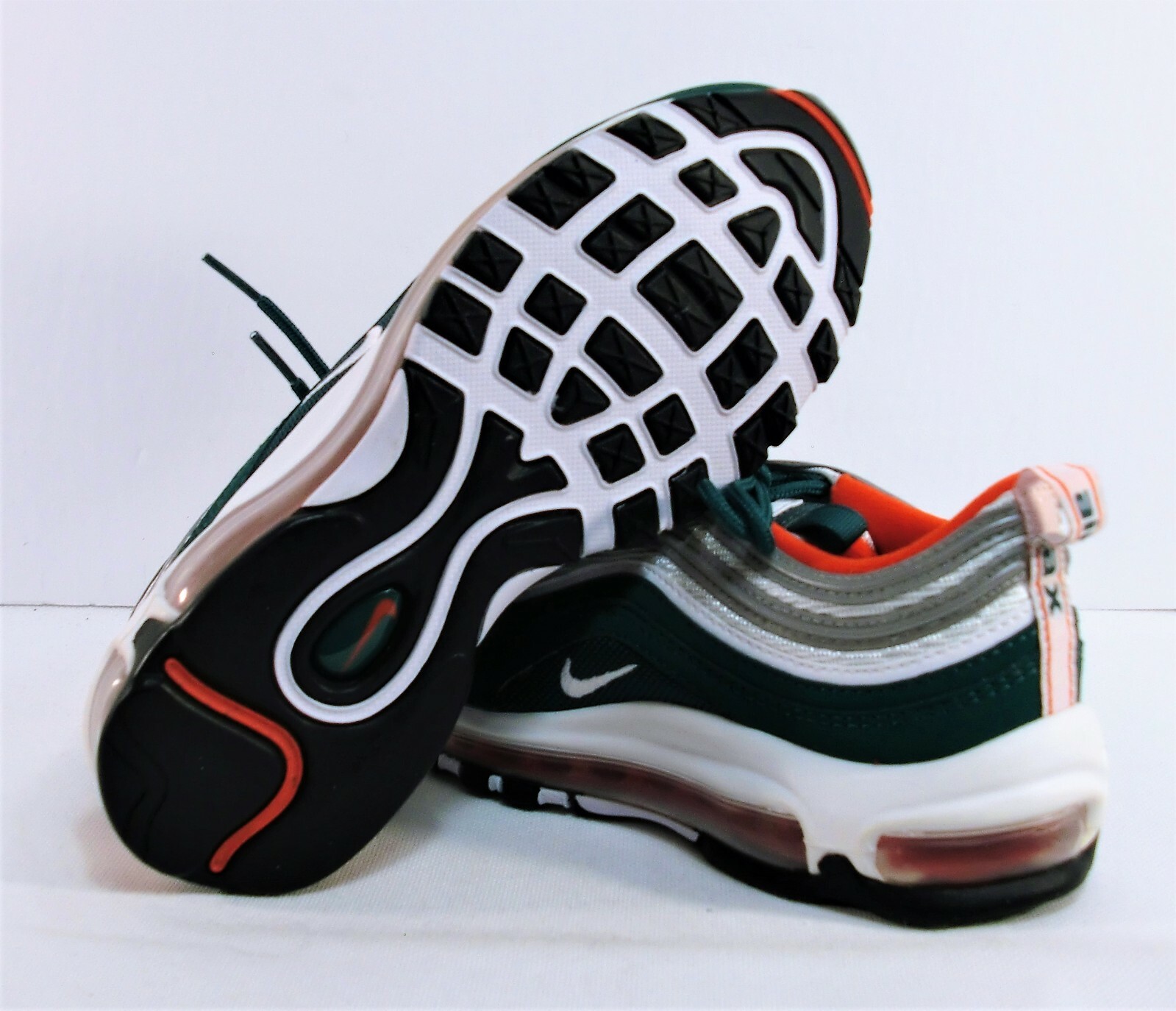 Nike Air Max 97 Miami Hurricanes Rainforest Running Shoes Sz 5y 921522 300  for sale online | eBay