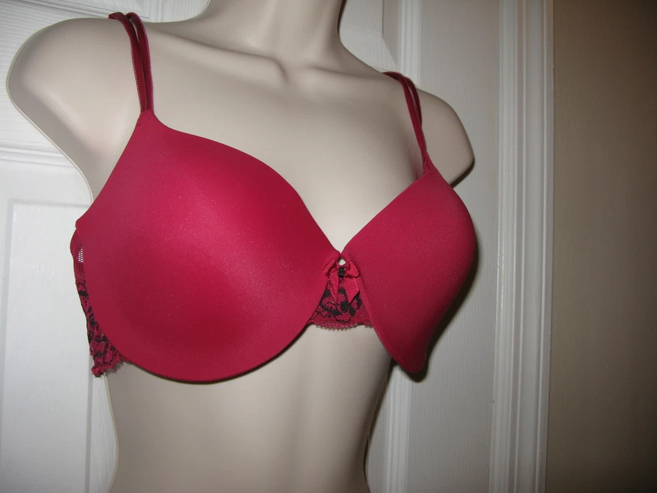 VERA WANG #21364 женщин бюстгальтер на косточках с подкладкой пурпурный/черный размер 36D - Изображение 2 из 4