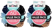 2 Pack- Scunci No Damage 60 Value pack Elastic Hair ties