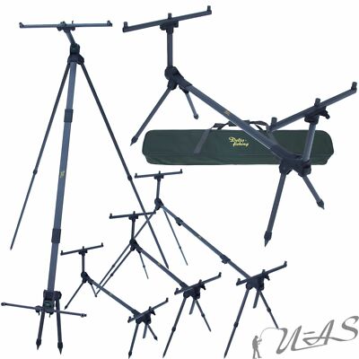 DELTA FISHING Quick Transformer Rod Pod High Pod Ruten Ständer inkl. 6 Beine Sha