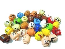 NEW Minifigure Lot 10 Heads RANDOM Mix selection always changing minifig