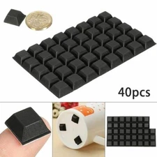 Door Furniture Buffer Pad 40pcs Square Self Adhesive Stick on Rubber Feet Bumper