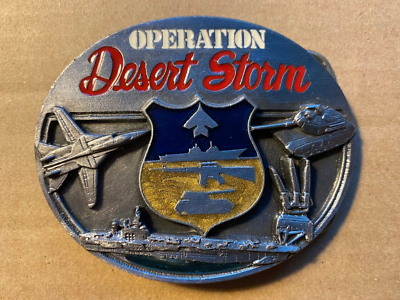 OPERATION DESERT STORM Belt Buckle - 1991 Siskiyou Buckle Co #M-71