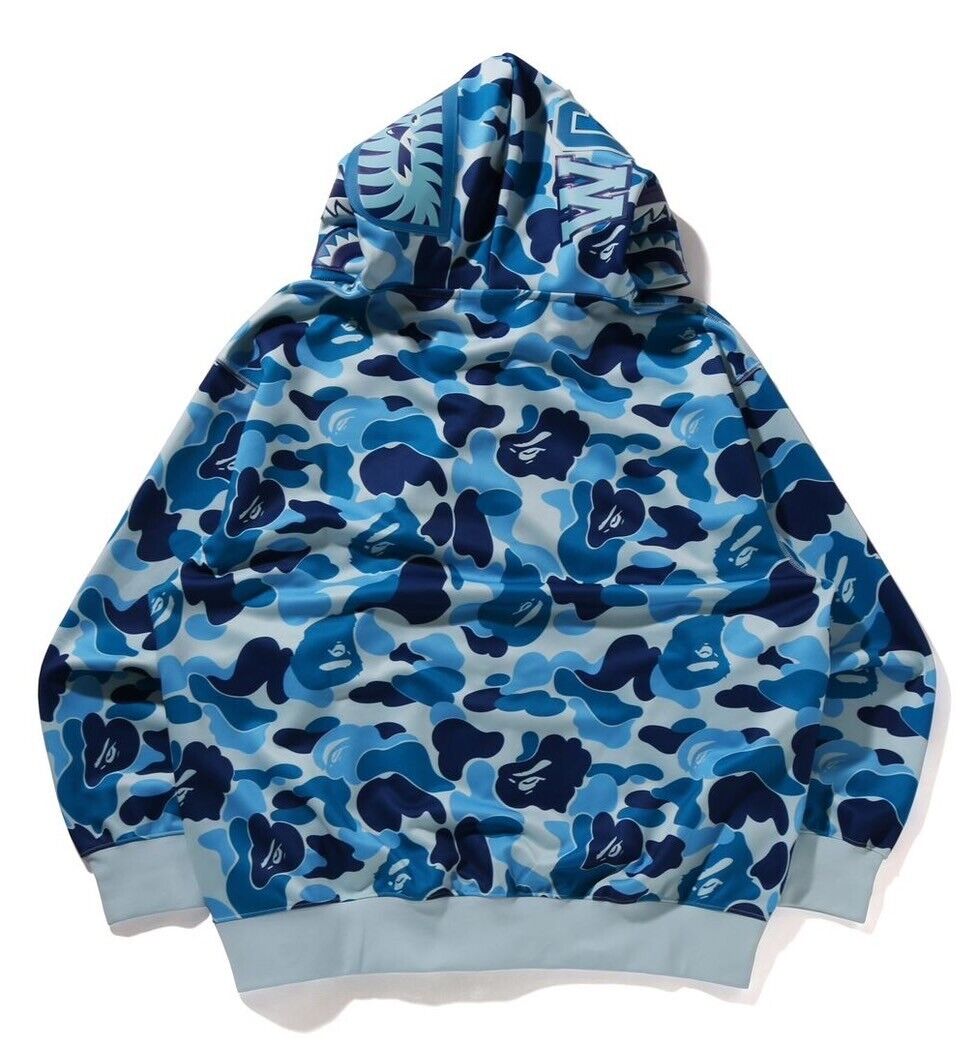A BATHNIG APE Men's ABC CAMO POLYESTER RELAXED FIT SHARK A BATHNIG APE Men's ABC CAMO POLYESTER RELAXED FIT SHARK